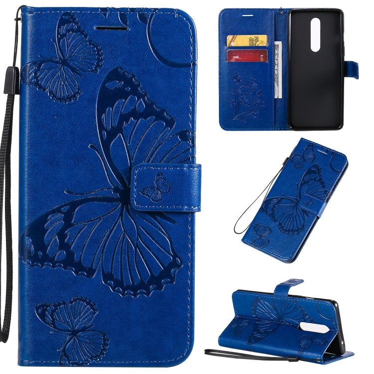 3D Butterflies Embossing Pattern Horizontal Flip Leather Case with Holder & Card Slot & Wallet & Lanyard, For OnePlus 8 Pro, For OnePlus 8, For Motorola Moto G8