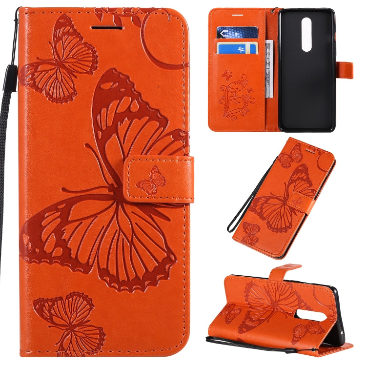 3D Butterflies Embossing Pattern Horizontal Flip Leather Case with Holder & Card Slot & Wallet & Lanyard, For OnePlus 8 Pro, For OnePlus 8, For Motorola Moto G8
