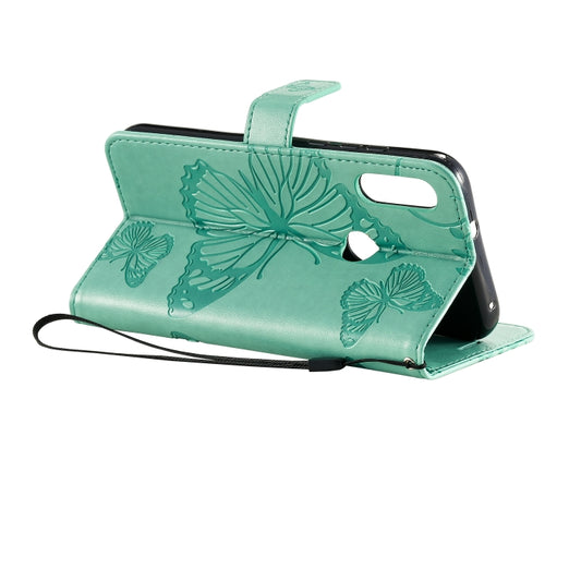 Premium leather phone case with 3D butterfly texture and storage compartments