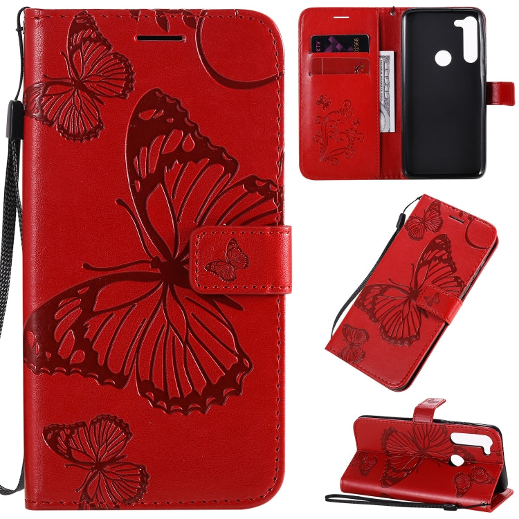 3D Butterflies Embossing Pattern Horizontal Flip Leather Case with Holder & Card Slot & Wallet & Lanyard, For Motorola Moto E7, For Motorola Moto G8 Power, For OPPO A8 / A31 (2020)