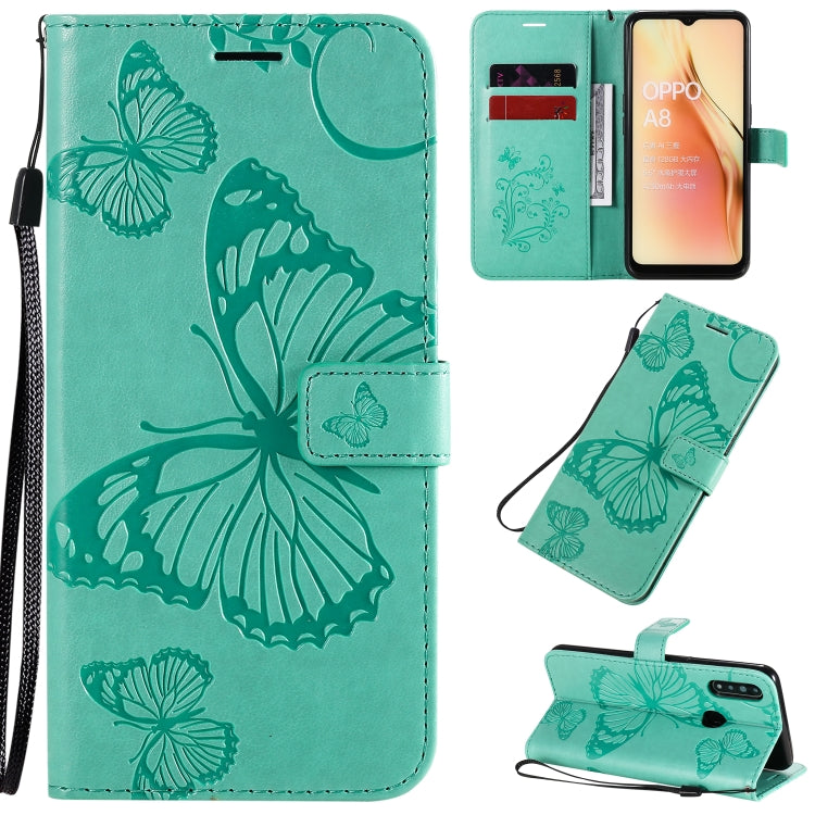 3D Butterflies Embossing Pattern Horizontal Flip Leather Case with Holder & Card Slot & Wallet & Lanyard, For Motorola Moto E7, For Motorola Moto G8 Power, For OPPO A8 / A31 (2020)