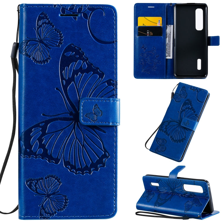 3D Butterflies Embossing Pattern Horizontal Flip Leather Case with Holder & Card Slot & Wallet & Lanyard, For OPPO Find X2 Pro, For OPPO Find X2, For OPPO Realme 6 Pro