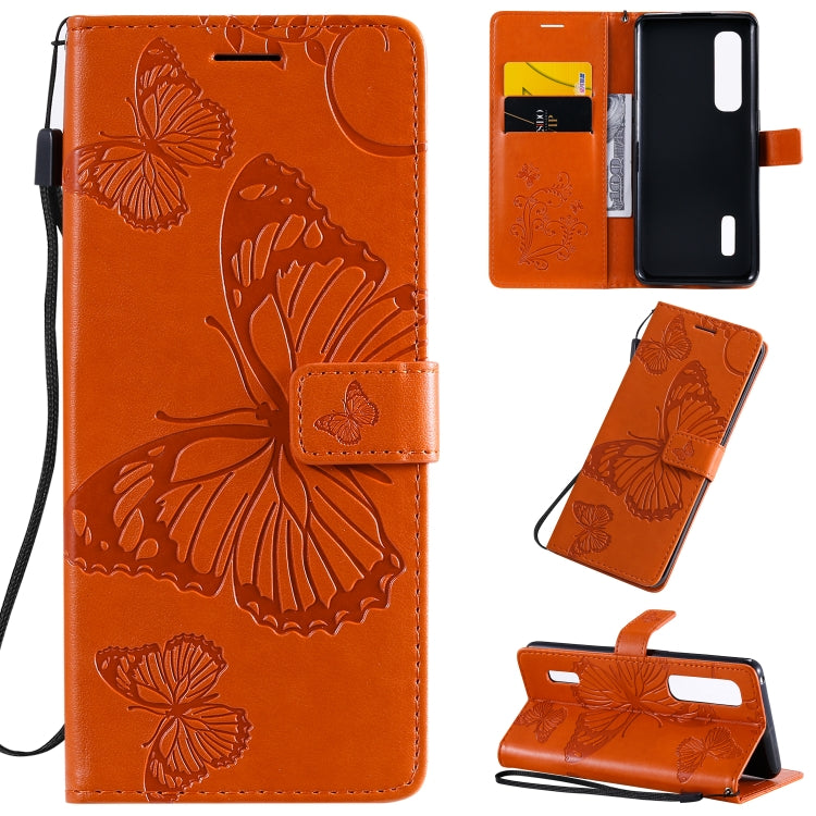3D Butterflies Embossing Pattern Horizontal Flip Leather Case with Holder & Card Slot & Wallet & Lanyard, For OPPO Find X2 Pro, For OPPO Find X2, For OPPO Realme 6 Pro