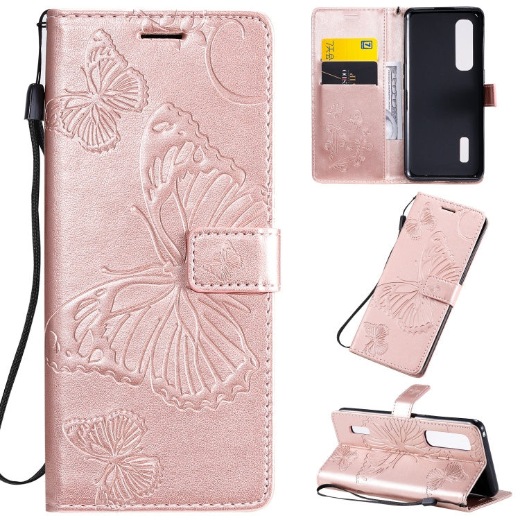 3D Butterflies Embossing Pattern Horizontal Flip Leather Case with Holder & Card Slot & Wallet & Lanyard, For OPPO Find X2 Pro, For OPPO Find X2, For OPPO Realme 6 Pro