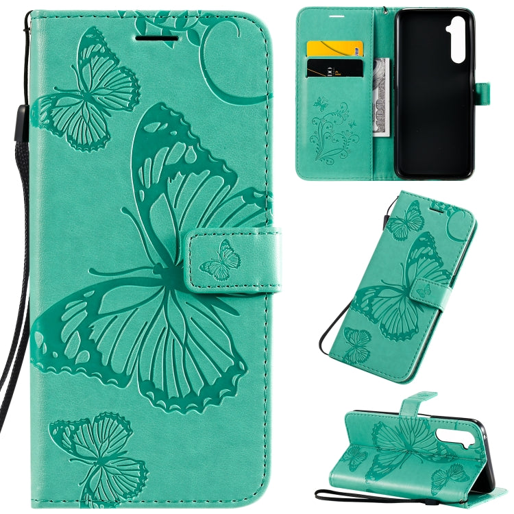 3D Butterflies Embossing Pattern Horizontal Flip Leather Case with Holder & Card Slot & Wallet & Lanyard, For OPPO Find X2 Pro, For OPPO Find X2, For OPPO Realme 6 Pro