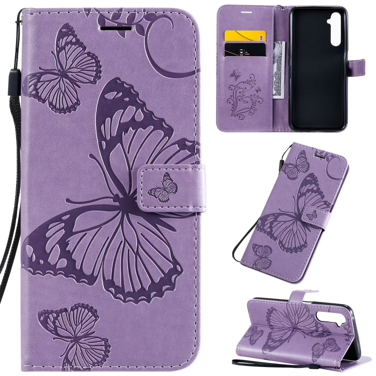 3D Butterflies Embossing Pattern Horizontal Flip Leather Case with Holder & Card Slot & Wallet & Lanyard, For OPPO Find X2 Pro, For OPPO Find X2, For OPPO Realme 6 Pro