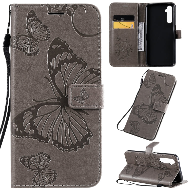 3D Butterflies Embossing Pattern Horizontal Flip Leather Case with Holder & Card Slot & Wallet & Lanyard, For OPPO Find X2 Pro, For OPPO Find X2, For OPPO Realme 6 Pro
