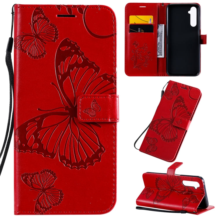 3D Butterflies Embossing Pattern Horizontal Flip Leather Case with Holder & Card Slot & Wallet & Lanyard, For OPPO Find X2 Pro, For OPPO Find X2, For OPPO Realme 6 Pro