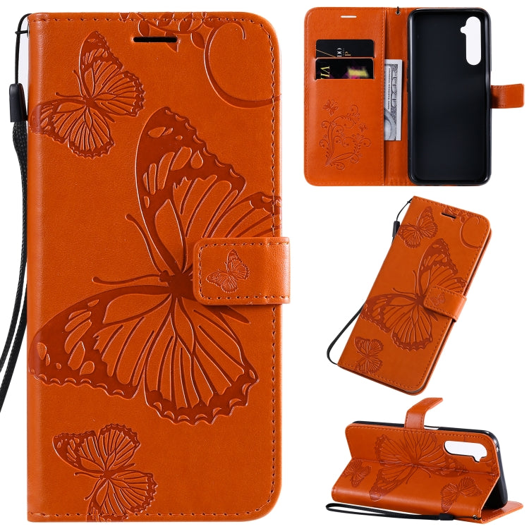 3D Butterflies Embossing Pattern Horizontal Flip Leather Case with Holder & Card Slot & Wallet & Lanyard, For OPPO Find X2 Pro, For OPPO Find X2, For OPPO Realme 6 Pro