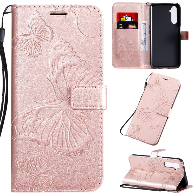 3D Butterflies Embossing Pattern Horizontal Flip Leather Case with Holder & Card Slot & Wallet & Lanyard, For OPPO Find X2 Pro, For OPPO Find X2, For OPPO Realme 6 Pro