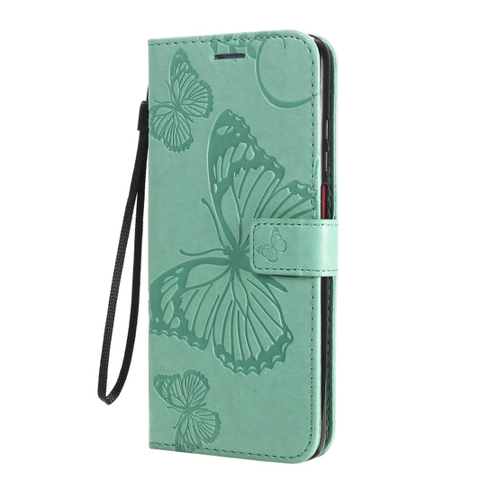 Horizontal flip wallet case featuring raised butterfly pattern for Huawei Enjoy 10e