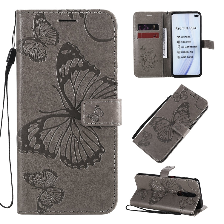 3D Butterflies Embossing Pattern Horizontal Flip Leather Case with Holder & Card Slot & Wallet & Lanyard, For Xiaomi Redmi K30, For Huawei Enjoy 10e, For Galaxy A01