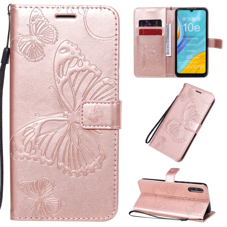 3D Butterflies Embossing Pattern Horizontal Flip Leather Case with Holder & Card Slot & Wallet & Lanyard, For Xiaomi Redmi K30, For Huawei Enjoy 10e, For Galaxy A01