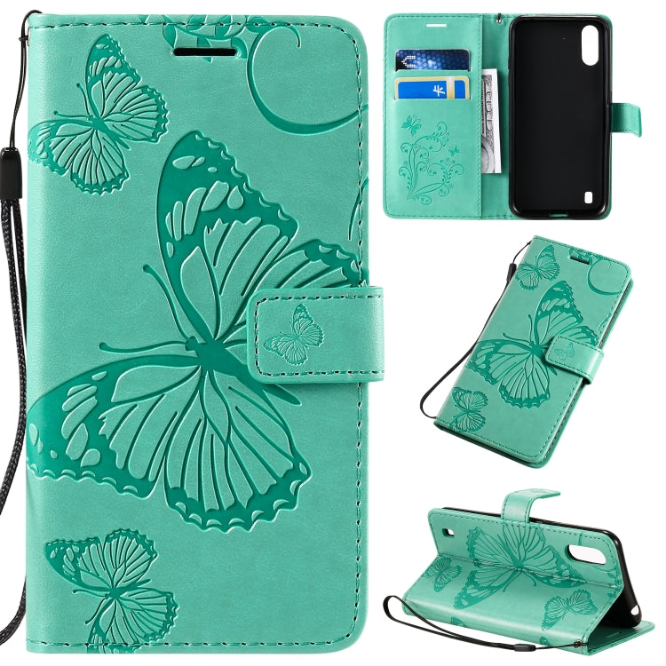 3D Butterflies Embossing Pattern Horizontal Flip Leather Case with Holder & Card Slot & Wallet & Lanyard, For Xiaomi Redmi K30, For Huawei Enjoy 10e, For Galaxy A01