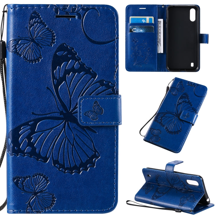3D Butterflies Embossing Pattern Horizontal Flip Leather Case with Holder & Card Slot & Wallet & Lanyard, For Xiaomi Redmi K30, For Huawei Enjoy 10e, For Galaxy A01