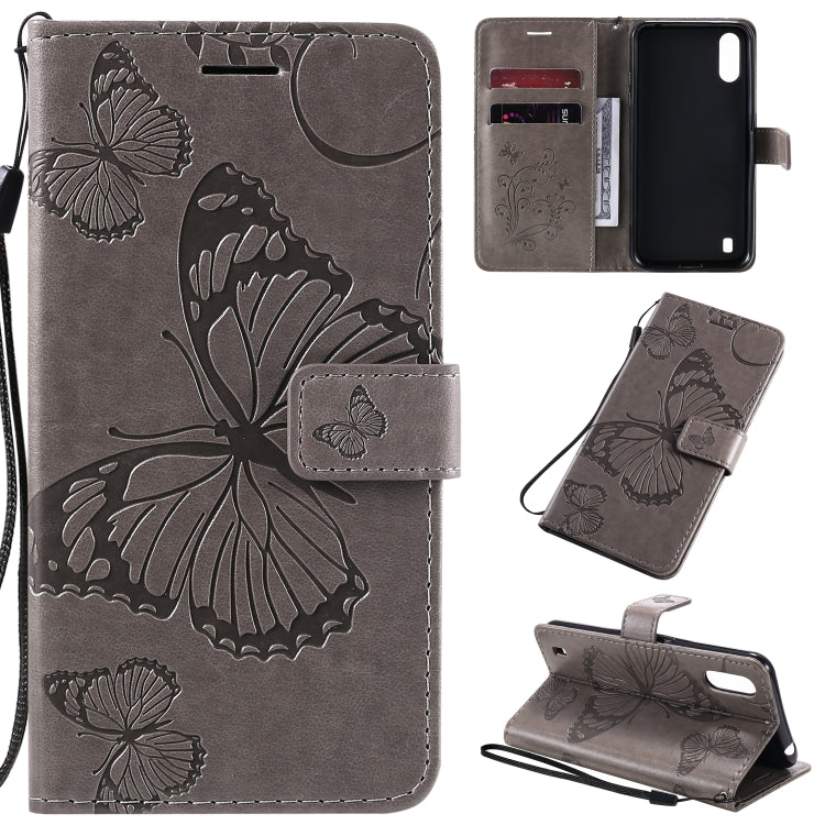 3D Butterflies Embossing Pattern Horizontal Flip Leather Case with Holder & Card Slot & Wallet & Lanyard, For Xiaomi Redmi K30, For Huawei Enjoy 10e, For Galaxy A01