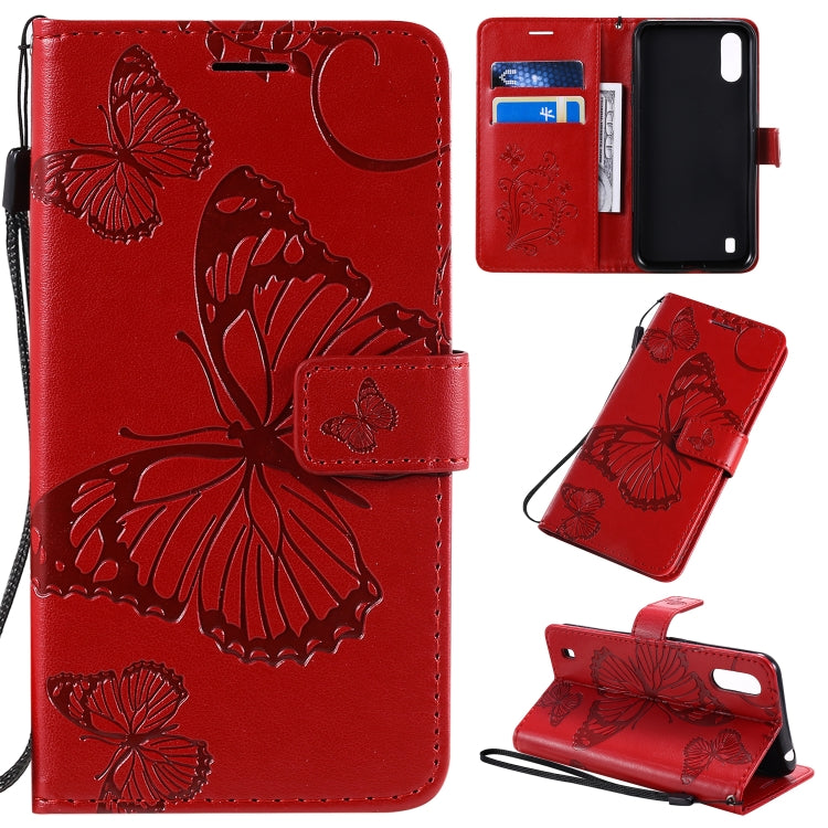 3D Butterflies Embossing Pattern Horizontal Flip Leather Case with Holder & Card Slot & Wallet & Lanyard, For Xiaomi Redmi K30, For Huawei Enjoy 10e, For Galaxy A01