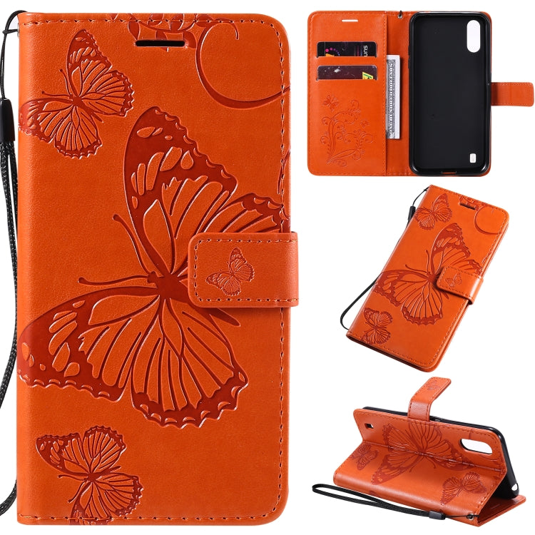 3D Butterflies Embossing Pattern Horizontal Flip Leather Case with Holder & Card Slot & Wallet & Lanyard, For Xiaomi Redmi K30, For Huawei Enjoy 10e, For Galaxy A01