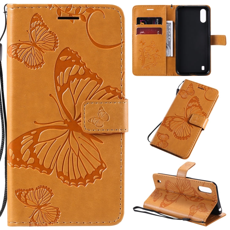 3D Butterflies Embossing Pattern Horizontal Flip Leather Case with Holder & Card Slot & Wallet & Lanyard, For Xiaomi Redmi K30, For Huawei Enjoy 10e, For Galaxy A01