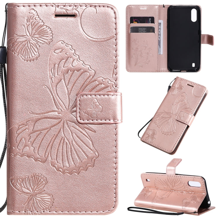 3D Butterflies Embossing Pattern Horizontal Flip Leather Case with Holder & Card Slot & Wallet & Lanyard, For Xiaomi Redmi K30, For Huawei Enjoy 10e, For Galaxy A01