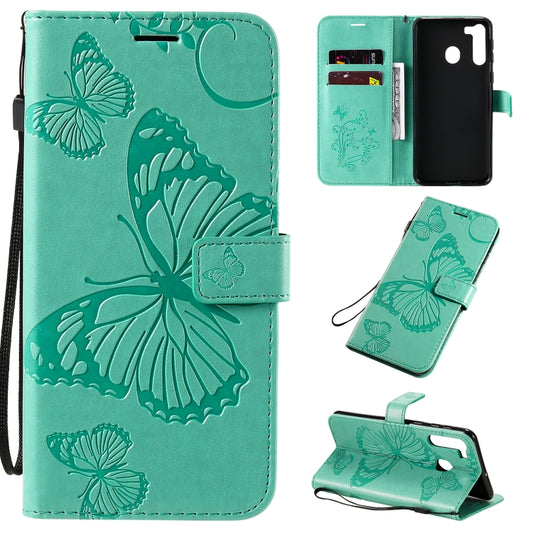 3D butterfly embossed leather flip case for Galaxy A21 A70e A81 with card wallet holder
