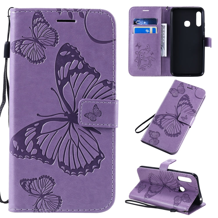 3D Butterflies Embossing Pattern Horizontal Flip Leather Case with Holder & Card Slot & Wallet & Lanyard, For Galaxy A21, For Galaxy A70e, For Galaxy A81 / M60s / Note10 Lite