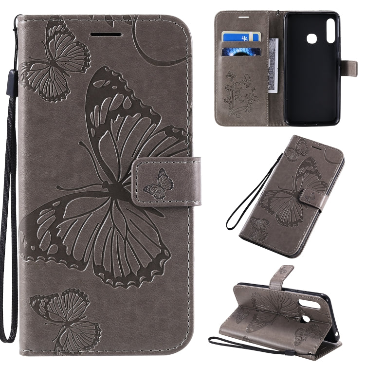 3D Butterflies Embossing Pattern Horizontal Flip Leather Case with Holder & Card Slot & Wallet & Lanyard, For Galaxy A21, For Galaxy A70e, For Galaxy A81 / M60s / Note10 Lite
