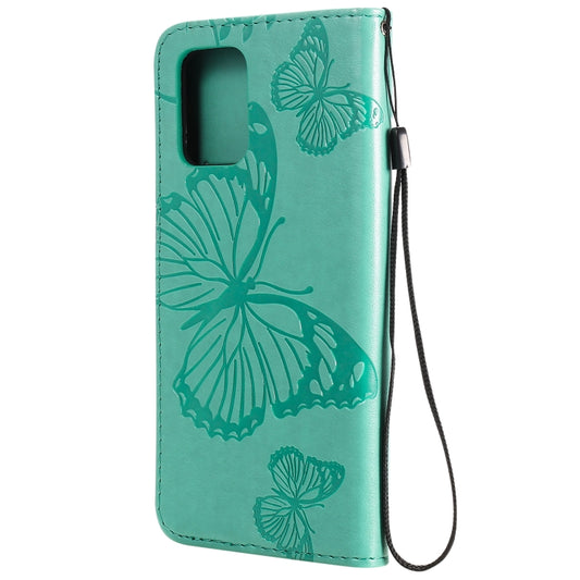 Embossed 3D butterflies design on premium leather phone case with built-in card holder