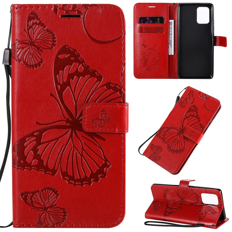 3D Butterflies Embossing Pattern Horizontal Flip Leather Case with Holder & Card Slot & Wallet & Lanyard, For Galaxy A91 / M80s / S10 Lite, For Galaxy M11, For Galaxy M31