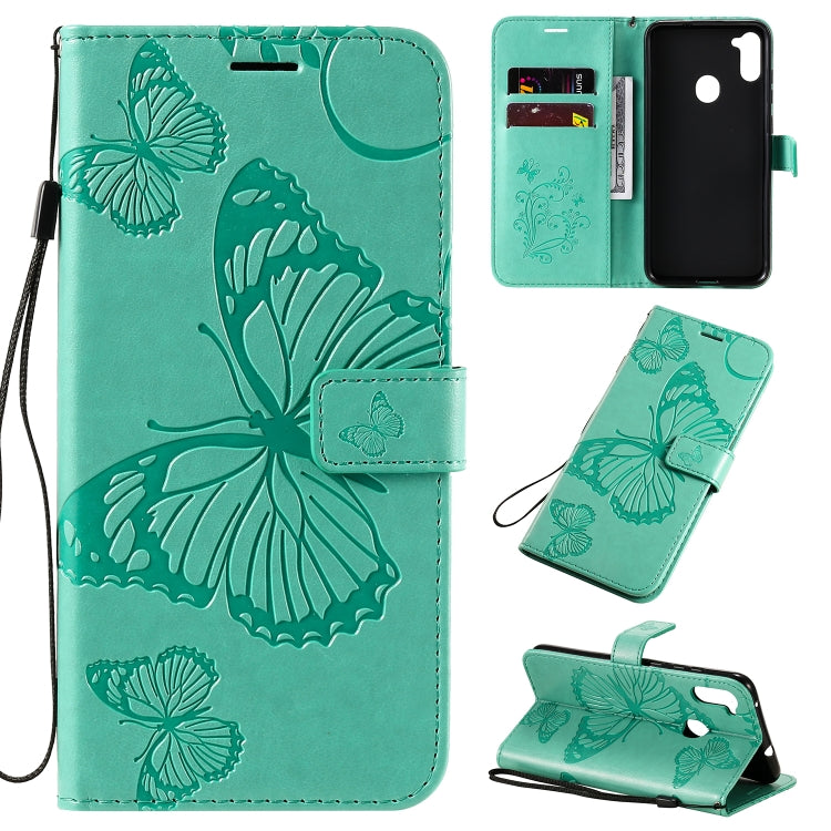 3D Butterflies Embossing Pattern Horizontal Flip Leather Case with Holder & Card Slot & Wallet & Lanyard, For Galaxy A91 / M80s / S10 Lite, For Galaxy M11, For Galaxy M31