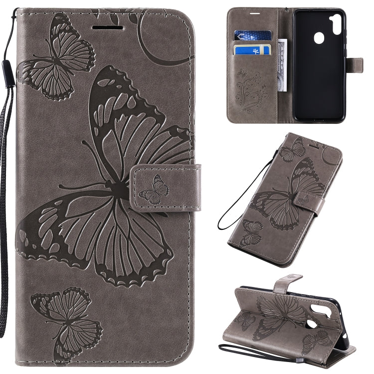 3D Butterflies Embossing Pattern Horizontal Flip Leather Case with Holder & Card Slot & Wallet & Lanyard, For Galaxy A91 / M80s / S10 Lite, For Galaxy M11, For Galaxy M31