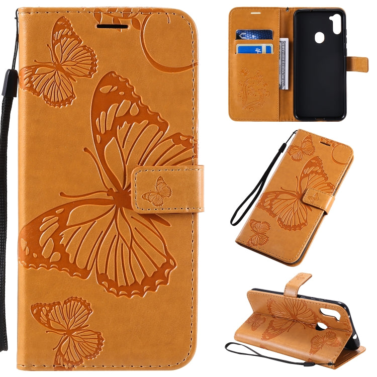 3D Butterflies Embossing Pattern Horizontal Flip Leather Case with Holder & Card Slot & Wallet & Lanyard, For Galaxy A91 / M80s / S10 Lite, For Galaxy M11, For Galaxy M31