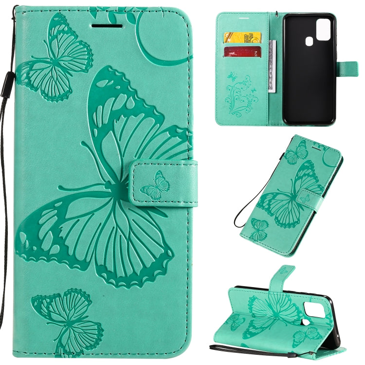 3D Butterflies Embossing Pattern Horizontal Flip Leather Case with Holder & Card Slot & Wallet & Lanyard, For Galaxy A91 / M80s / S10 Lite, For Galaxy M11, For Galaxy M31