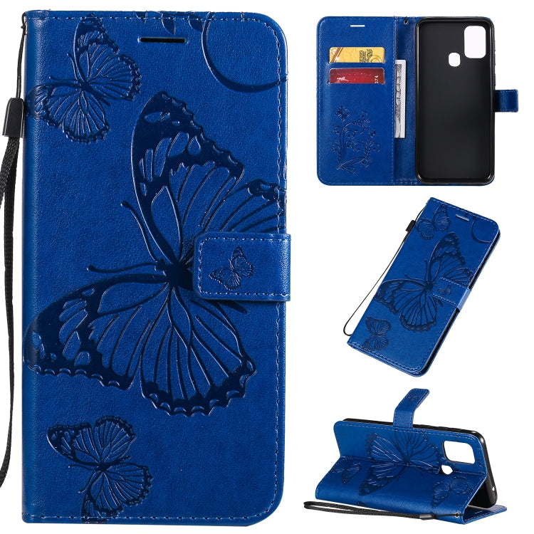 3D Butterflies Embossing Pattern Horizontal Flip Leather Case with Holder & Card Slot & Wallet & Lanyard, For Galaxy A91 / M80s / S10 Lite, For Galaxy M11, For Galaxy M31