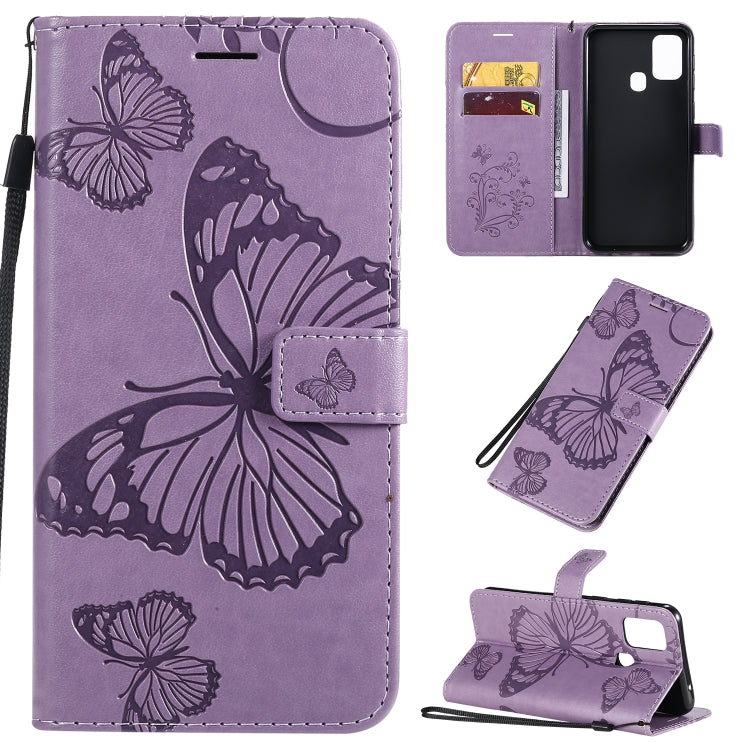 3D Butterflies Embossing Pattern Horizontal Flip Leather Case with Holder & Card Slot & Wallet & Lanyard, For Galaxy A91 / M80s / S10 Lite, For Galaxy M11, For Galaxy M31