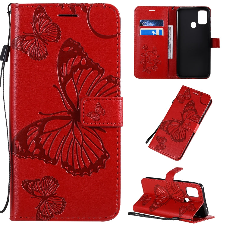 3D Butterflies Embossing Pattern Horizontal Flip Leather Case with Holder & Card Slot & Wallet & Lanyard, For Galaxy A91 / M80s / S10 Lite, For Galaxy M11, For Galaxy M31