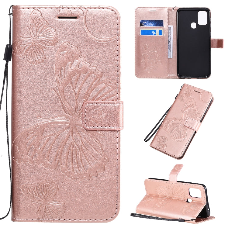 3D Butterflies Embossing Pattern Horizontal Flip Leather Case with Holder & Card Slot & Wallet & Lanyard, For Galaxy A91 / M80s / S10 Lite, For Galaxy M11, For Galaxy M31