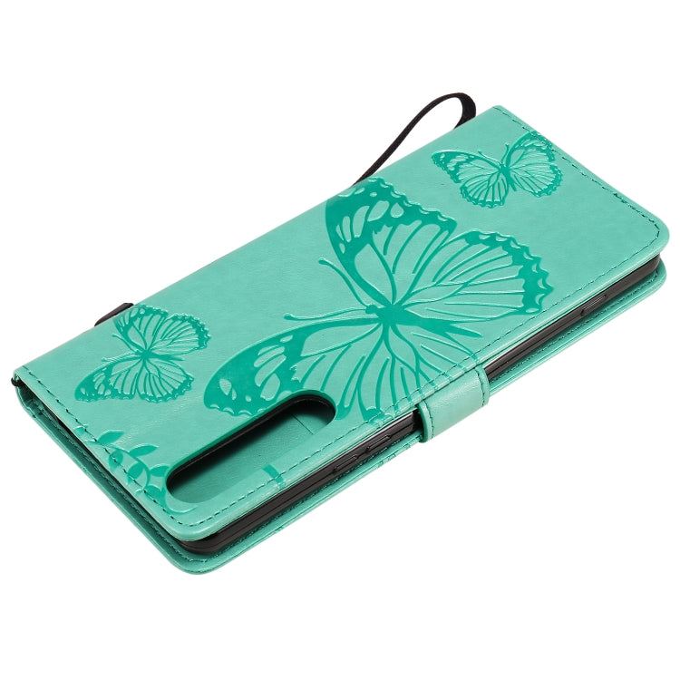 3D Butterflies Embossing Pattern Horizontal Flip Leather Case with Holder & Card Slot & Wallet & Lanyard, For Sony Xperia 1 II, For Xiaomi Mi 10 5G / Mi 10 Pro 5G