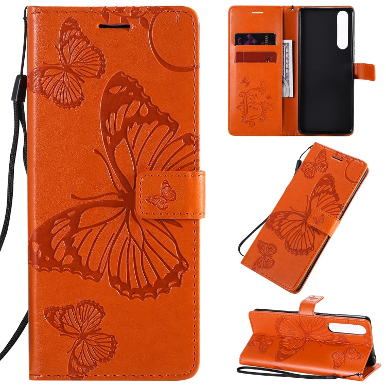 3D Butterflies Embossing Pattern Horizontal Flip Leather Case with Holder & Card Slot & Wallet & Lanyard, For Sony Xperia 1 II, For Xiaomi Mi 10 5G / Mi 10 Pro 5G