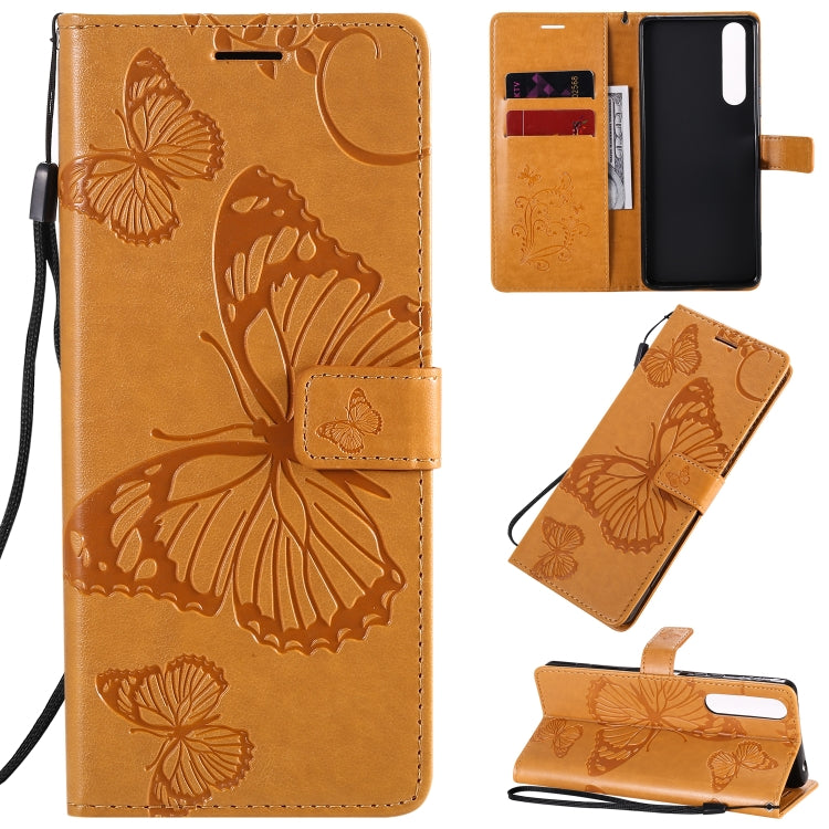 3D Butterflies Embossing Pattern Horizontal Flip Leather Case with Holder & Card Slot & Wallet & Lanyard, For Sony Xperia 1 II, For Xiaomi Mi 10 5G / Mi 10 Pro 5G