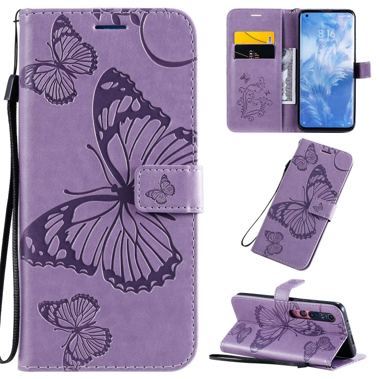 3D Butterflies Embossing Pattern Horizontal Flip Leather Case with Holder & Card Slot & Wallet & Lanyard, For Sony Xperia 1 II, For Xiaomi Mi 10 5G / Mi 10 Pro 5G