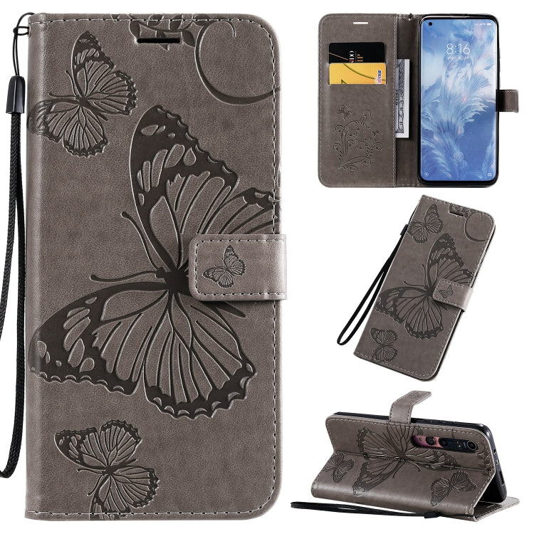 3D Butterflies Embossing Pattern Horizontal Flip Leather Case with Holder & Card Slot & Wallet & Lanyard, For Sony Xperia 1 II, For Xiaomi Mi 10 5G / Mi 10 Pro 5G