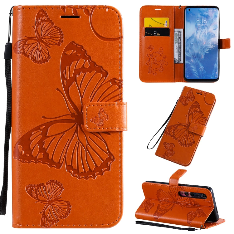 3D Butterflies Embossing Pattern Horizontal Flip Leather Case with Holder & Card Slot & Wallet & Lanyard, For Sony Xperia 1 II, For Xiaomi Mi 10 5G / Mi 10 Pro 5G