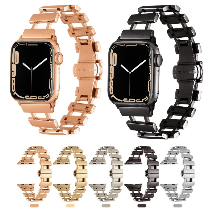 Hollow Stainless Steel Watch Band, For Apple Watch Ultra 49mm / Series 8&7 45mm, For Apple Watch Series 8&7 41mm / SE 2&6&SE&5&4 40mm