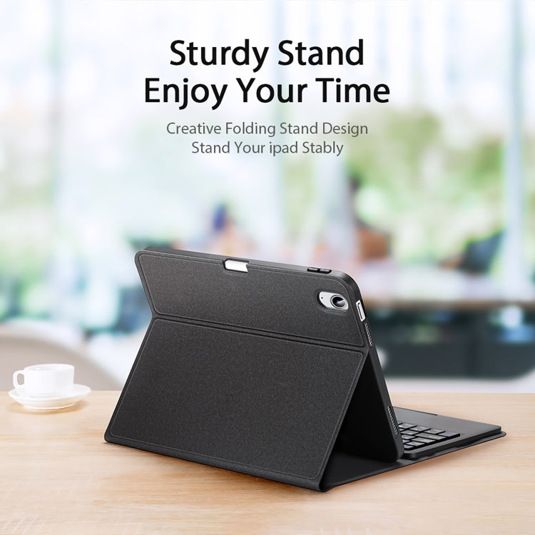 Étui clavier Bluetooth DUX DUCIS en cuir avec pavé tactile et fonction veille intelligente, pour iPad 10e génération 10.9 (2022)
