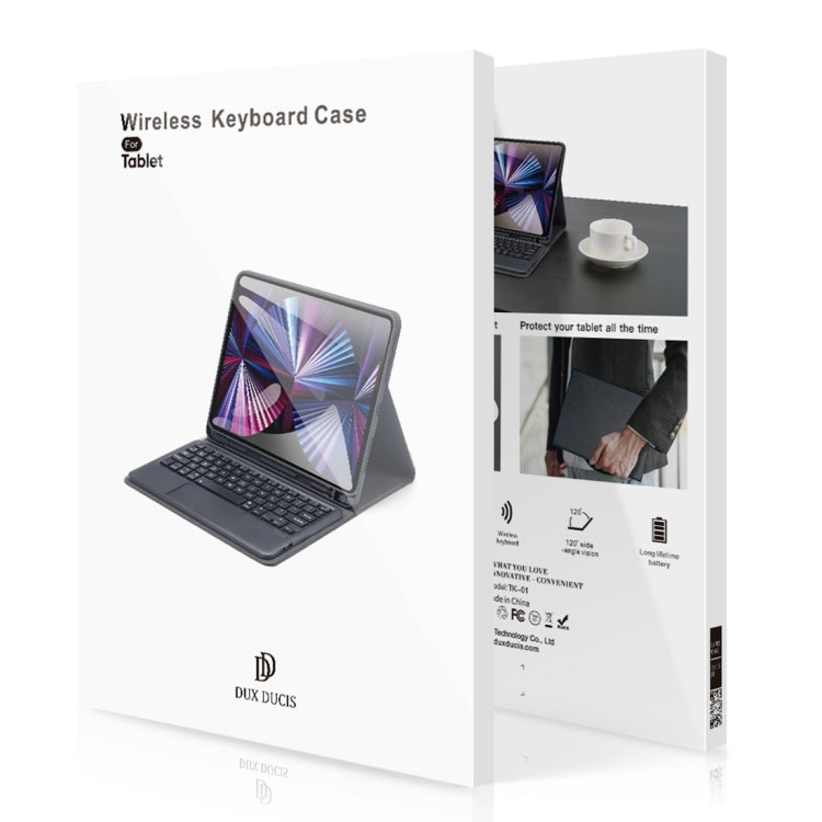 Étui clavier Bluetooth DUX DUCIS en cuir avec pavé tactile et fonction veille intelligente, pour iPad 10e génération 10.9 (2022)