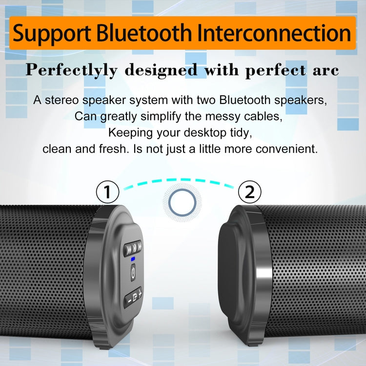 Barre de son TV Bluetooth 5.0 BS-10 avec télécommande, BS-10