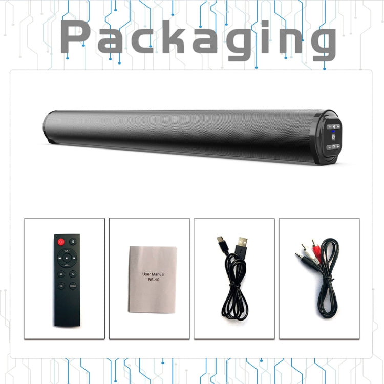 BS-10 Bluetooth 5.0 Speaker TV Soundbar with Remote Control, BS-10
