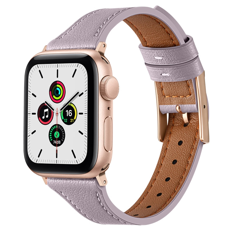 Genuine Leather Breathable Watch Band For Apple Watch, Series 8&7 45mm / SE 2&6&SE&5&4 44mm / 3&2&1 42mm, Series 8&7 41mm / SE 2&6&SE&5&4 40mm / 3&2&1 38mm