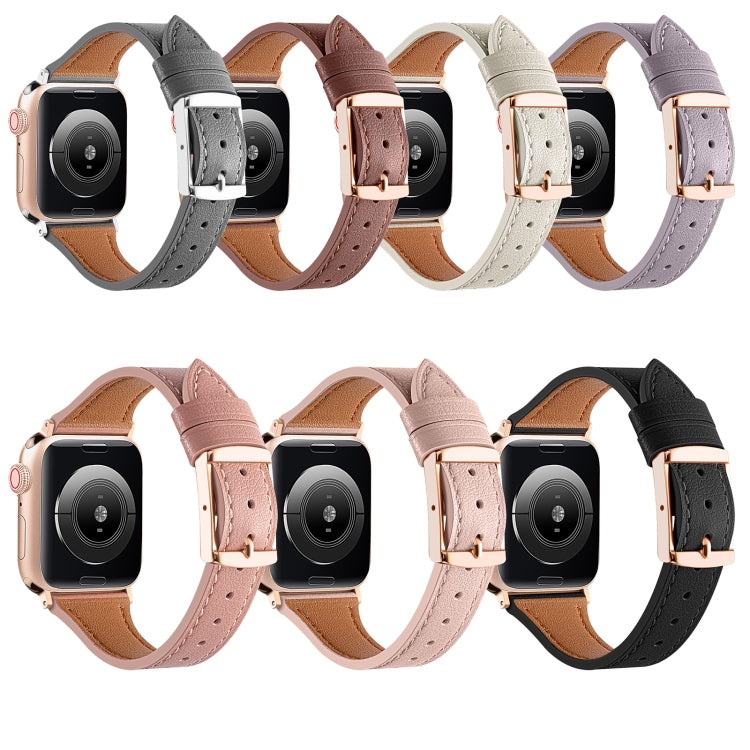 Genuine Leather Breathable Watch Band For Apple Watch, Series 8&7 45mm / SE 2&6&SE&5&4 44mm / 3&2&1 42mm, Series 8&7 41mm / SE 2&6&SE&5&4 40mm / 3&2&1 38mm